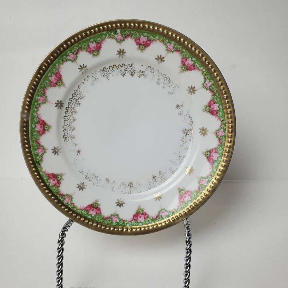 C./ S. Vintage 1930's Pattern Plate Hand Painted Made in PRUSSIA